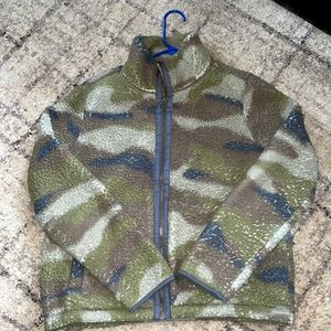 Old Navy Camo Sherpa Zip-Up